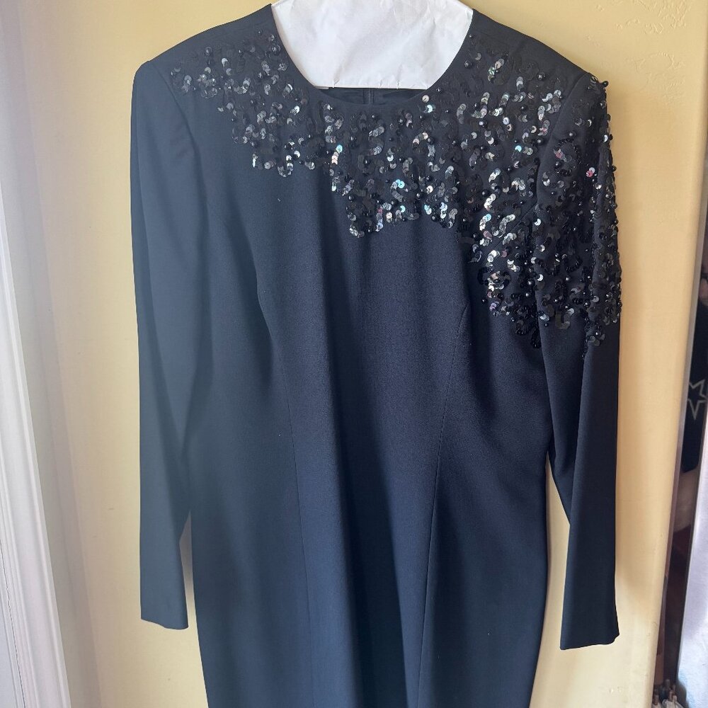 Rimini Sparkle Black Dress | Size 12